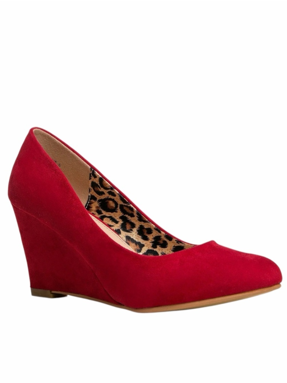 J. Adams Molli Red Suede Wedge Heels // Pinup Retro Office Siren Pump Size 7 NWT